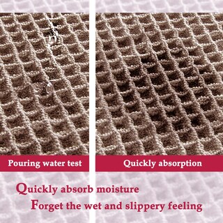 Foto 5 | Foto 5 | Alfombra De Baño Zall Tan Waffle Superabsorbente Antideslizante 60 X 180 Cm - Venta Internacional.