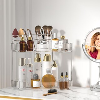 Foto 5 | Foto 5 | Organizador De Mostrador De Baño Sunzos En Esquina De 2 Niveles Con Brocha De Maquillaje - Venta Internacional.
