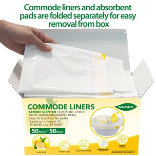 Foto 4 | Foto 4 | Forros Para Inodoros Inincare Con Almohadillas Absorbentes 50 Unidades - Venta Internacional.