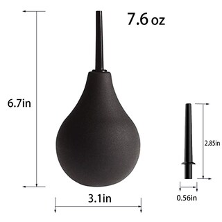 Foto 2 | Foto 2 | Kit De Bombillas Para Enemas Gnegklean Silicona Negra 225 Ml Con Manguera De 50 Cm - Venta Internacional.