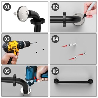 Foto 5 | Foto 5 | Barra De Apoyo Para Ducha Zuext Acero Inoxidable Negro Frotado Con Aceite 40 Cm - Venta Internacional.