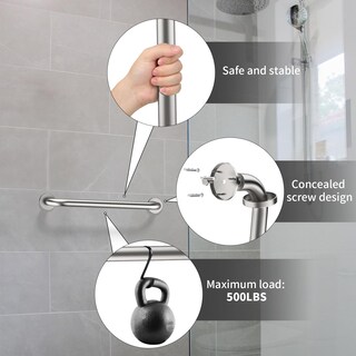 Foto 3 | Foto 3 | Barra De Apoyo Para Ducha Zuext Níquel Satinado Satinado 40 Cm Acero Inoxidable - Venta Internacional.