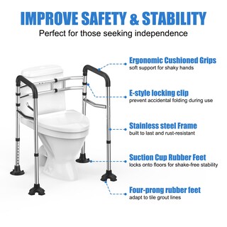Foto 4 | Foto 4 | Barra De Seguridad Para Inodoro Ugarden De Acero Inoxidable Con Soporte De 380 Libras - Venta Internacional.