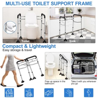 Foto 7 | Foto 7 | Barra De Seguridad Para Inodoro Ugarden De Acero Inoxidable Con Soporte De 380 Libras - Venta Internacional.