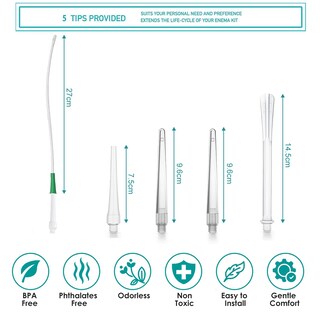 Foto 4 | Foto 4 | Kit De Enema Xiexiecare De Silicona De 2 Litros Con 5 Boquillas Para Limpiar El Colon - Venta Internacional.
