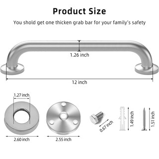 Foto 6 | Foto 6 | Barras De Apoyo Para Ducha Supwish Níquel Cepillado Acero Inoxidable - Venta Internacional.
