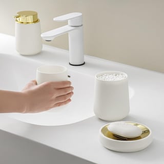 Foto 4 | Foto 4 | Set De Accesorios De Baño Yaukph Blanco/dorado 4 Piezas - Venta Internacional.