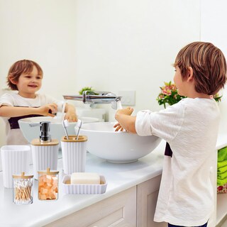 Foto 7 | Foto 7 | Set De Baño Xlhomo Blanco Y Dorado Con Cortina De Ducha 24 Unidades - Venta Internacional.