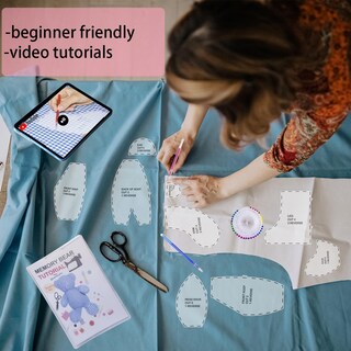 Foto 4 | Foto 4 | Patrones De Costura Memory Bear Tamaño Grande 17 Pulgadas Con Kit - Venta Internacional.