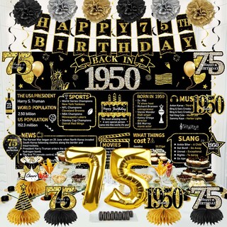 Foto 4 | Foto 4 | Decoraciones De Cumpleaños Zirtorei 75th Vintage 1950 21 Piezas - Venta Internacional.