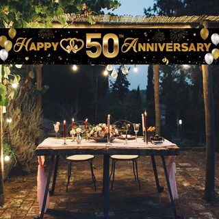 Foto 6 | Foto 6 | Banderín Para Aniversario De Vicycaty 50 Bodas Dorado 3 X 0 5 M - Venta Internacional.