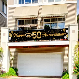 Foto 7 | Foto 7 | Banderín Para Aniversario De Vicycaty 50 Bodas Dorado 3 X 0 5 M - Venta Internacional.