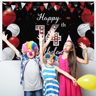 Foto 7 | Foto 7 | Telón De Fondo Para Pancarta De Cumpleaños Joyky Feliz Cumpleaños Número 14 - Venta Internacional.