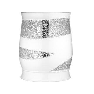 Foto 1 | Foto 1 | Papelera Zahari Home Sinatra Decorativa De Resina Blanca - Venta Internacional.