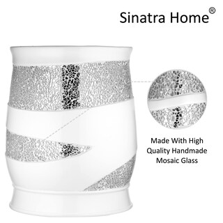 Foto 2 | Foto 2 | Papelera Zahari Home Sinatra Decorativa De Resina Blanca - Venta Internacional.
