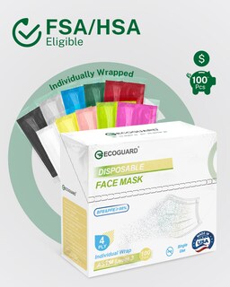 Foto 3 | Foto 3 | Mascarillas Desechables Eg Ecoguard De 4 Capas Paquete De 100 Unidades Fabricadas En Ee. Uu. - Venta Internacional.