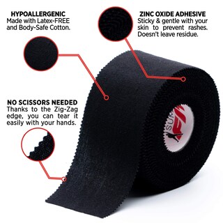 Foto 4 | Foto 4 | Cinta Deportiva Summum Fit Negra Extremadamente Fuerte 8 Rollos Y Cinta Adhesiva Para 2 Dedos - Venta Internacional.