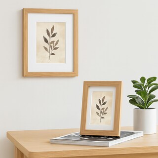 Foto 6 | Foto 6 | Marco De Fotos Puthiac De Madera De Roble 5 X 7 Pulgadas Para Arte Fotográfico De Pared Color Beige - Venta Internacional.