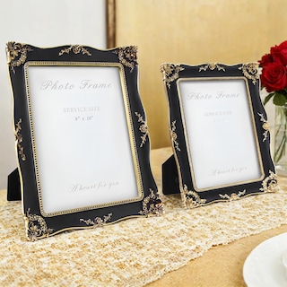 Foto 6 | Foto 6 | Marco De Fotos Yepotue Negro 20x25 Cm Vintage Con Cristal Auténtico - Venta Internacional.