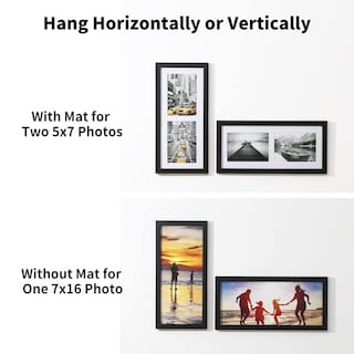 Foto 2 | Foto 2 | Marco De Fotos Umical Para Collage De Fotos  Madera Negra  5 X 7 Pulgadas - Venta Internacional.