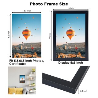 Foto 3 | Foto 3 | Juego De Marcos Para Fotos Jcjmy De 5 5 X 8 5 Cm Color Negro Para Pared O Mesa Paquete De 6 - Venta Internacional.
