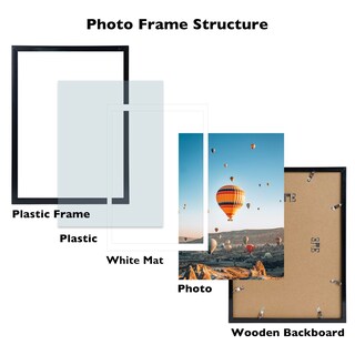 Foto 2 | Foto 2 | Juego De Marcos De Fotos Jcjmy Negro De 12 X 16 Cm Con 10 X 14 Cm Mate X3 - Venta Internacional.