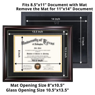 Foto 4 | Foto 4 | Diploma Frame Graduation Mall 21 X 29 7 Cm Con Tapete 28 X 35 5 Cm Sin Tapete - Venta Internacional.