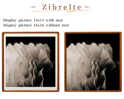 Foto 2 | Foto 2 | Marco De Fotos Zibrelte De Madera Natural De 16 X 16 Con 14 X 14 Cm Tapete - Venta Internacional.