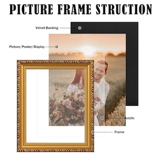 Foto 2 | Foto 2 | Marco De Fotos Mievu Dorado De 28 X 35 Cm Para Colgar En La Pared Y En La Mesa - Venta Internacional.