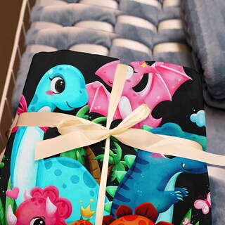 Foto 3 | Foto 3 | Manta Amonee-yl Dinosaur Just A Girl Who Love 40x50 Cm - Venta Internacional.
