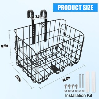 Foto 3 | Foto 3 | Cesta De Alambre Extraíble Para Patinete Diatomiteco Negra - Venta Internacional.