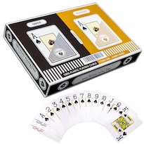 Juego De Cartas Gem Poker 100% Plástico Impermeable 2 Mazos - Venta Internacional.