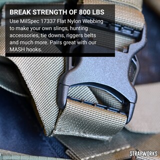 Foto 4 | Foto 4 | Correa De Malla Strapworks De Nailon Plana Con Especificaciones Militares  2 54 Cm X 9 14 M - Venta Internacional.