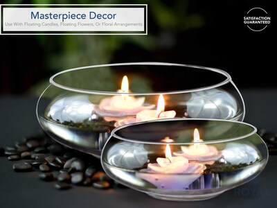 Foto 3 | Foto 3 | Set De Jarrones De Cristal Royal Imports Redondos Decorativos Transparentes (2) - Venta Internacional.
