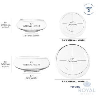 Foto 6 | Foto 6 | Set De Jarrones De Cristal Royal Imports Redondos Decorativos Transparentes (2) - Venta Internacional.