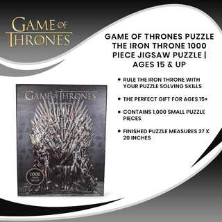 Foto 7 | Foto 7 | Puzzle Dark Horse Deluxe De Juego De Tronos: Iron Throne 1000 Unidades - Venta Internacional.