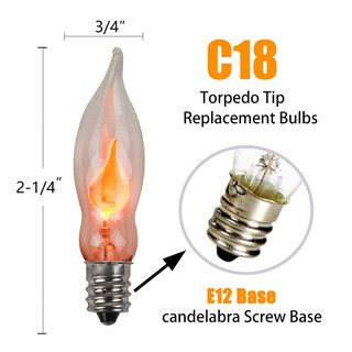 Foto 2 | Foto 2 | Bombillas Navideñas Flicker Flame Doratale 1 W 120 V Paquete De 12 - Venta Internacional.