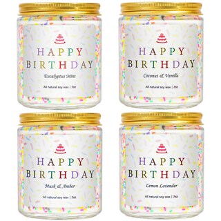 Foto 1 | Foto 1 | Set De Velas Yinuo Light Happy Birthday 200 Ml De Soja Natural - Venta Internacional.