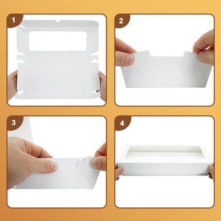 Foto 5 | Foto 5 | Cajas Para Galletas Johopack 50 Unidades Panadería Con Ventana 20 X 12 X 5 Cm Color Blanco - Venta Internacional.