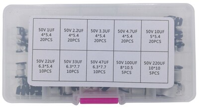 Foto 2 | Foto 2 | Condensador Electrolítico De Aluminio Smd Surtido 50 V 140 Unidades - Venta Internacional.