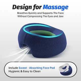 Foto 4 | Foto 4 | Almohada Facial Para Masaje  Reposacabezas Xiaomubiao Multisleep  Azul Marino - Venta Internacional.
