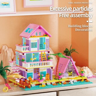 Foto 4 | Foto 4 | Building Blocks Toy Mindbox Girl Beach House Con Luz 791 Unidades - Venta Internacional.