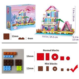 Foto 6 | Foto 6 | Building Blocks Toy Mindbox Girl Beach House Con Luz 791 Unidades - Venta Internacional.