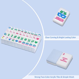 Foto 4 | Foto 4 | Juego De Fichas Mahjong Jongyance American Con Bolsa Y Accesorios - Venta Internacional.