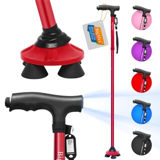 Foto 1 | Foto 1 | Bastón Bigalex Plegable Con Luz Led Ajustable Rojo - Venta Internacional.