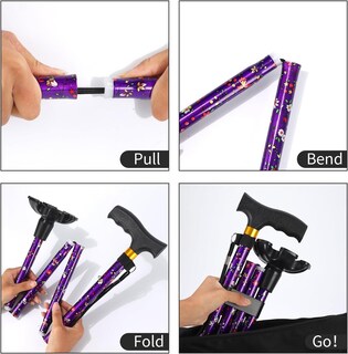Foto 5 | Foto 5 | Bastón De Senderismo Atmtv Para Mujer De 5 Niveles De Altura Color Morado - Venta Internacional.
