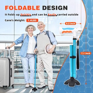 Foto 6 | Foto 6 | Bastón Plegable Bigalex Con Luces Led Para Personas Mayores - Venta Internacional.