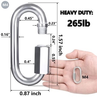 Foto 2 | Foto 2 | Mosquetón Quick Link Lsqurel 304 M4 De Acero Inoxidable 120 Kg - Venta Internacional.