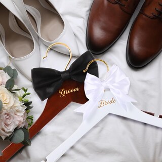 Foto 3 | Foto 3 | Set De Perchas Para Vestidos De Novia Beeveer Bride And Groom Wood - Venta Internacional.