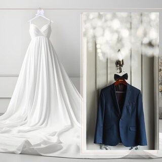Foto 6 | Foto 6 | Set De Perchas Para Vestidos De Novia Beeveer Bride And Groom Wood - Venta Internacional.